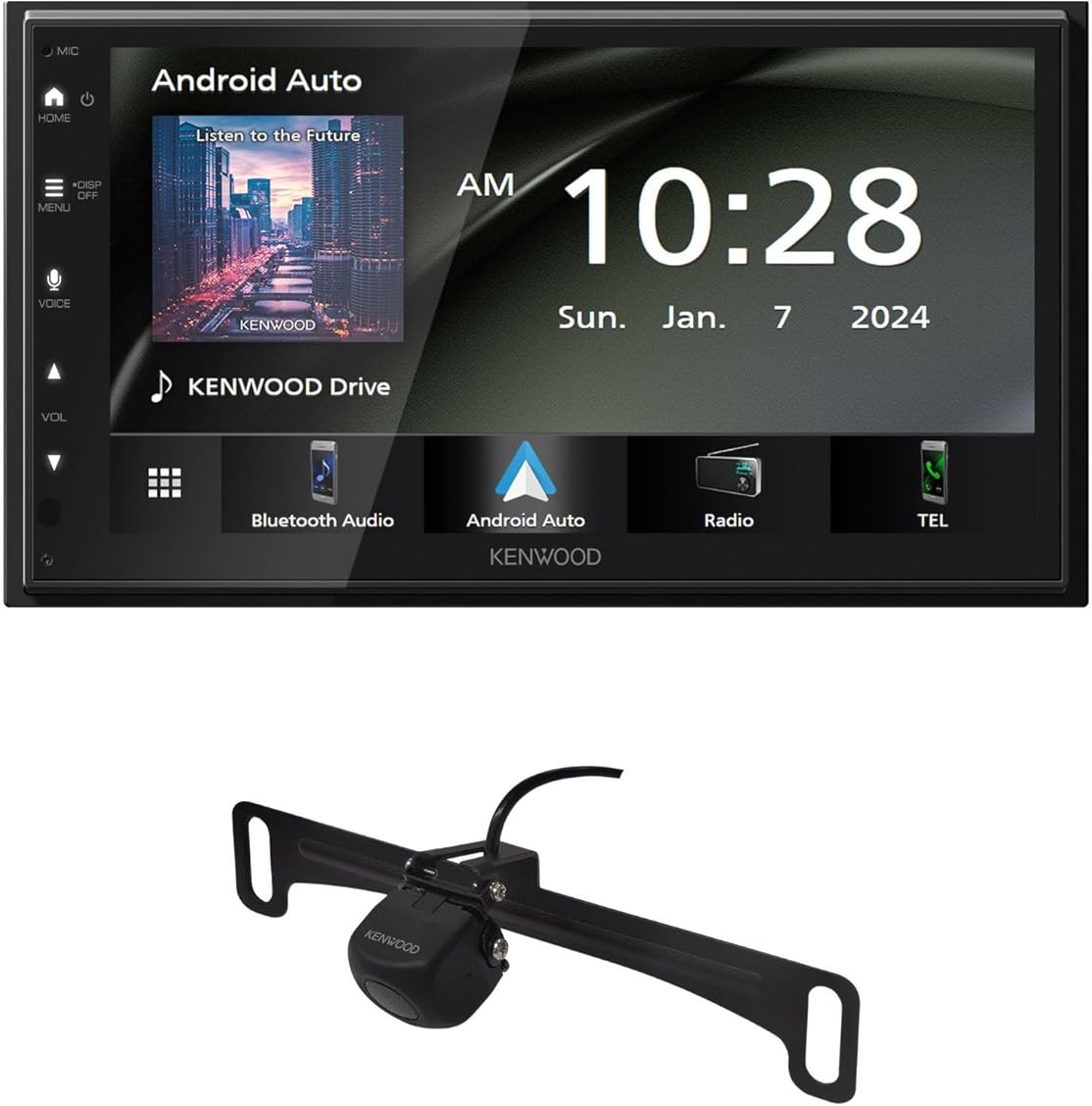 KENWOOD DMX4710S Digital Car Stereo (50W x 6-Ch), Apple CarPlay & Android Auto Compatible, Bluetooth-Enabled Head Unit with 6.8