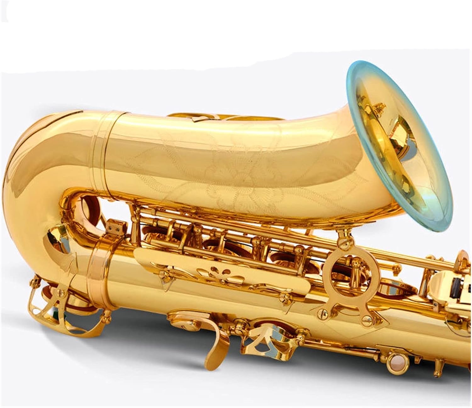 Saxophone Straight Double Button Muscle Abalone Button Alto E Flat Saxophone Children Adult Entry Beginner Exam Key Type Woodwind Instrument