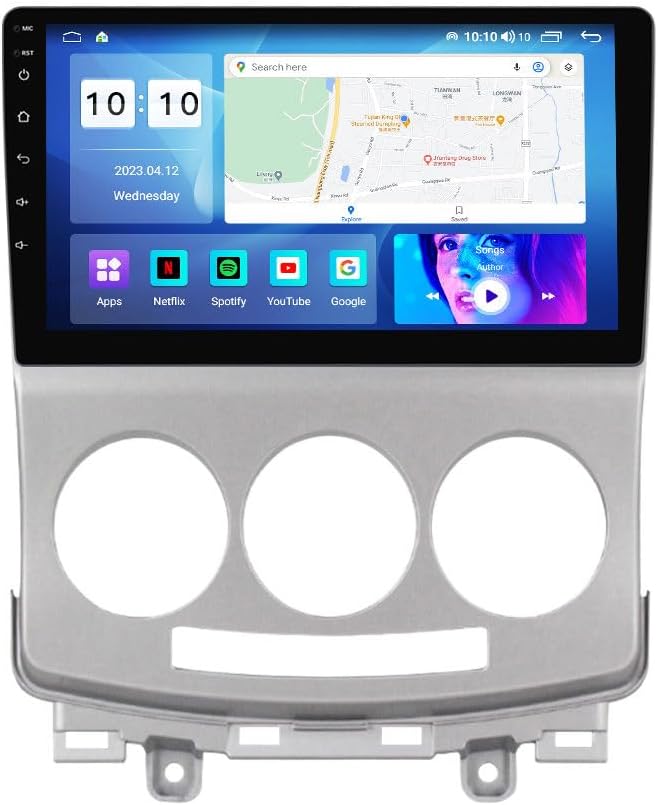 Android Car Stereo for Mazda 5 2005-2010,9 inch IPS Touchscreen with Upgrade Wireless CarPlay & Android Auto,WiFi/GPS,Support SWC and Subwoofer,8-Core 8G+256G