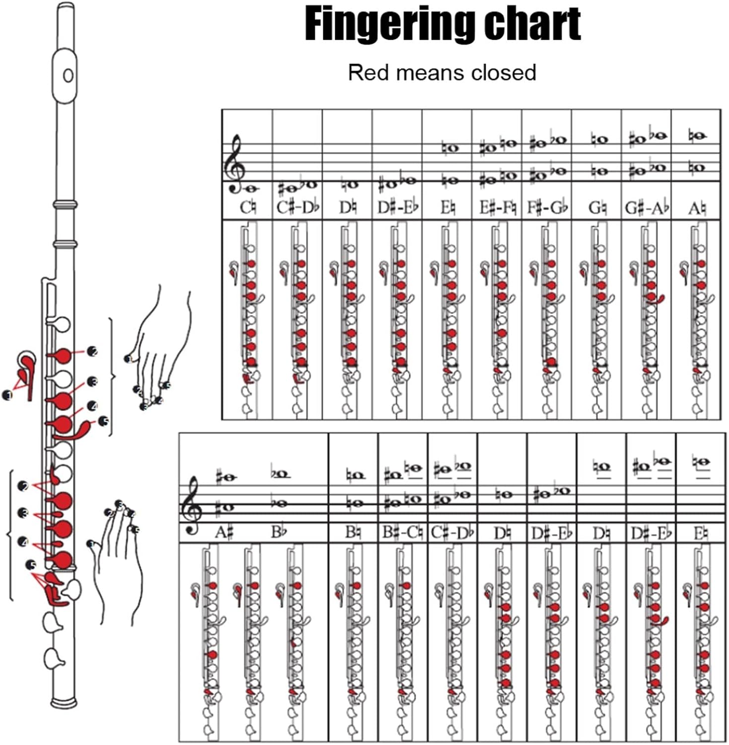 Flute Kit 16 Holes C Key Flute Nickel Plating Flutes for Beginner Band Performance Grading Test Woodwind Instrument Intermediate Flute
