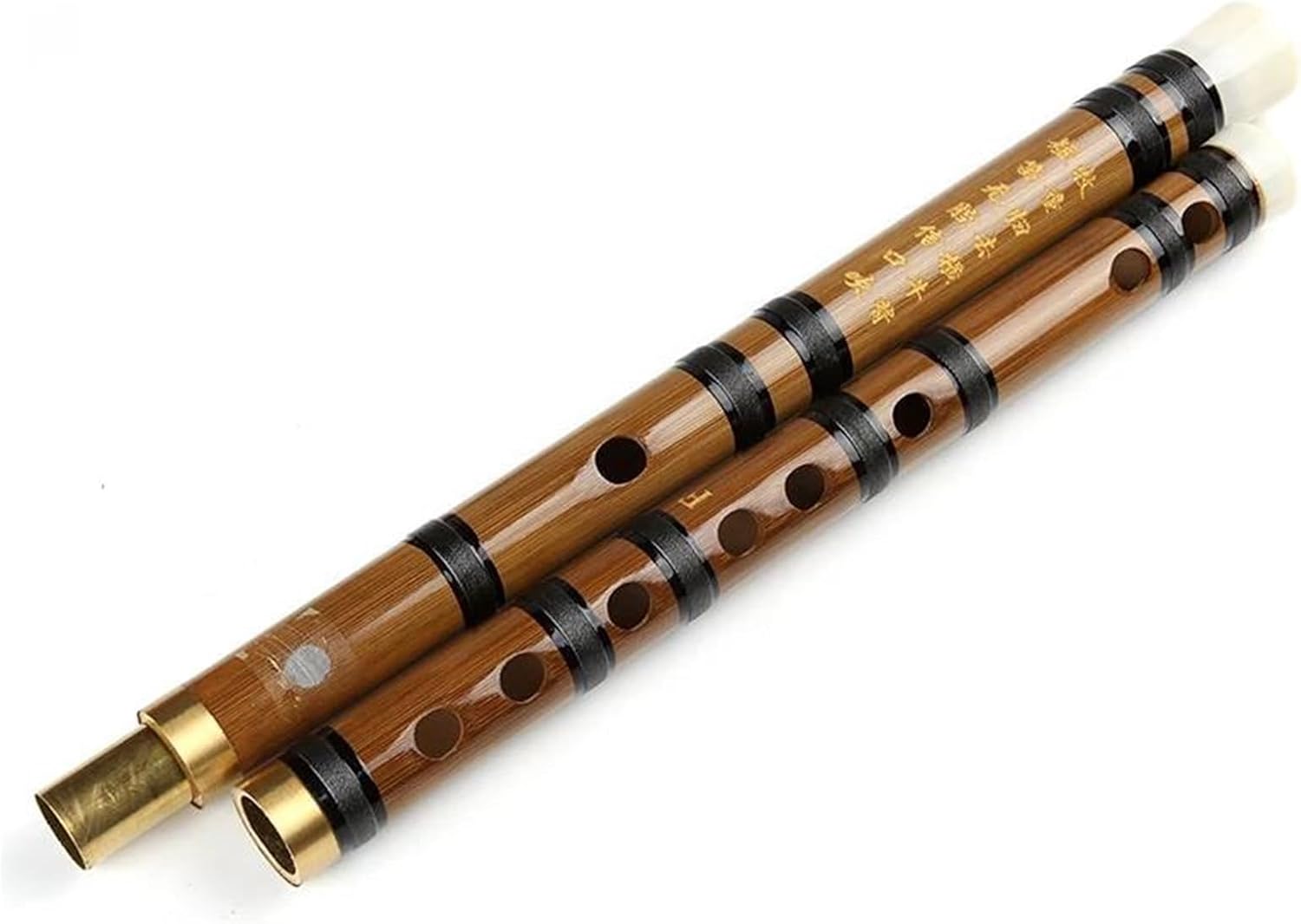 Flute With Black Line Traditional Handmade Woodwind Musical Instrument Supply Fingering Chart(F key 2 section)