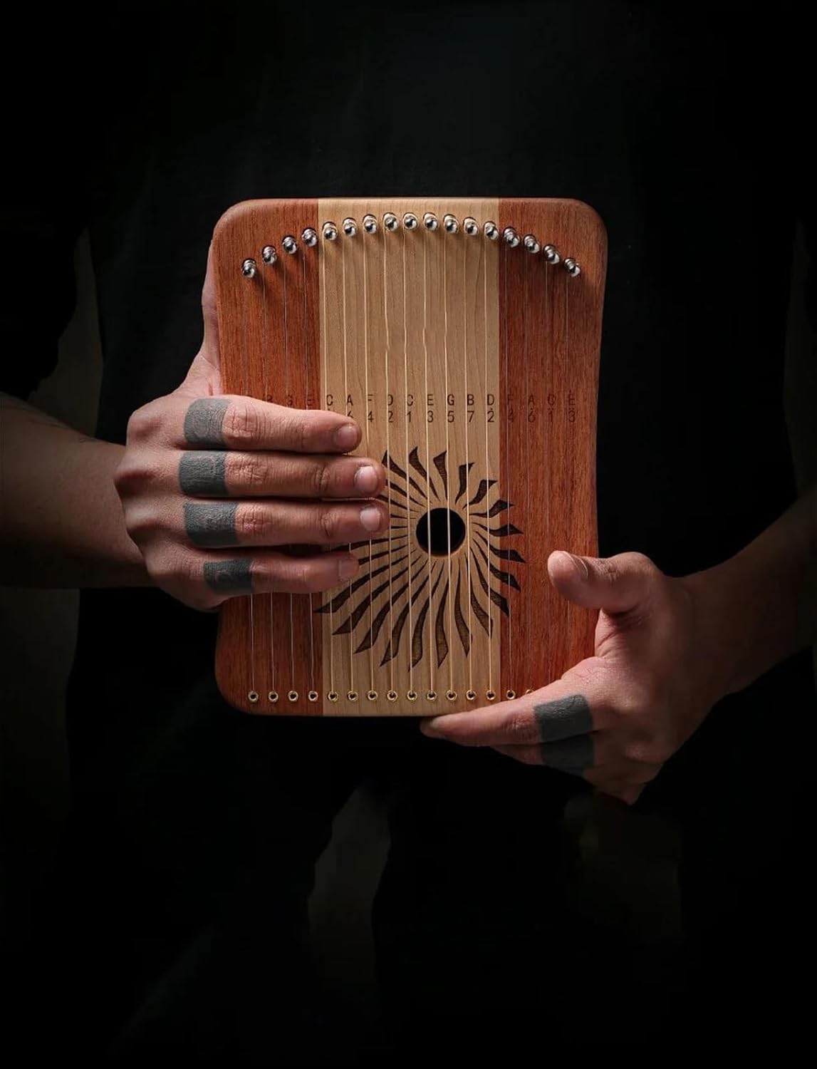 Lyre Harp Set 17/31 Strings Harp Lyre Professional Fingerplay 31/17 Strings Harp Lyre Piano Beginner Portable Instrument(31 walnut)