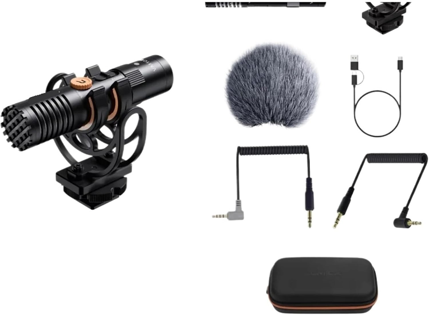 Compatible for COMICA On-Camera Shotgun Microphone with Shock Mount, Cardioid Condenser for Smartphone DSLR and Action Camera Recording,Accessories(VM10 PRO)
