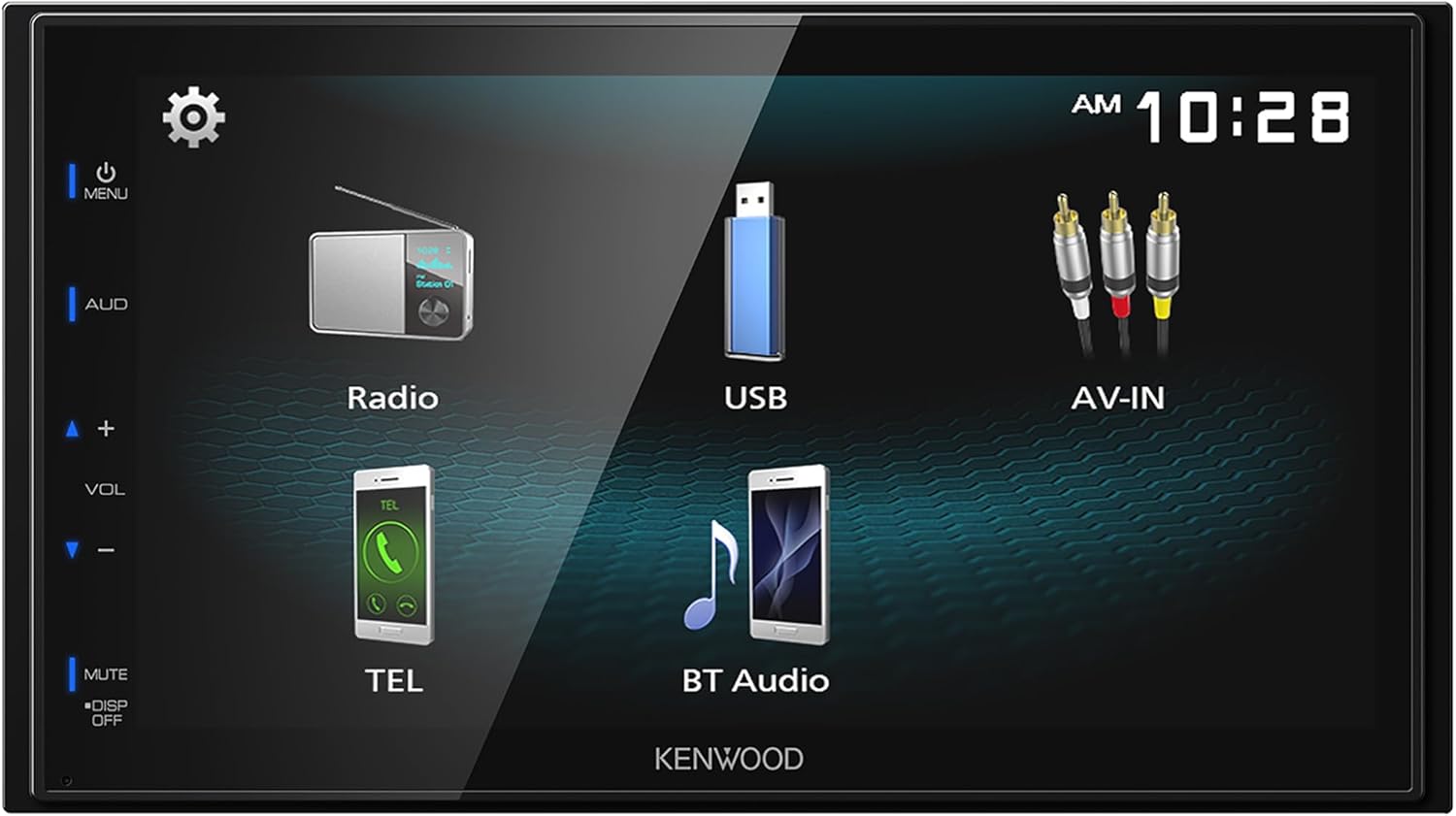KENWOOD REFURBISHED DMX115BT Double Din Car Stereo (45W x 4-Ch), 6.8