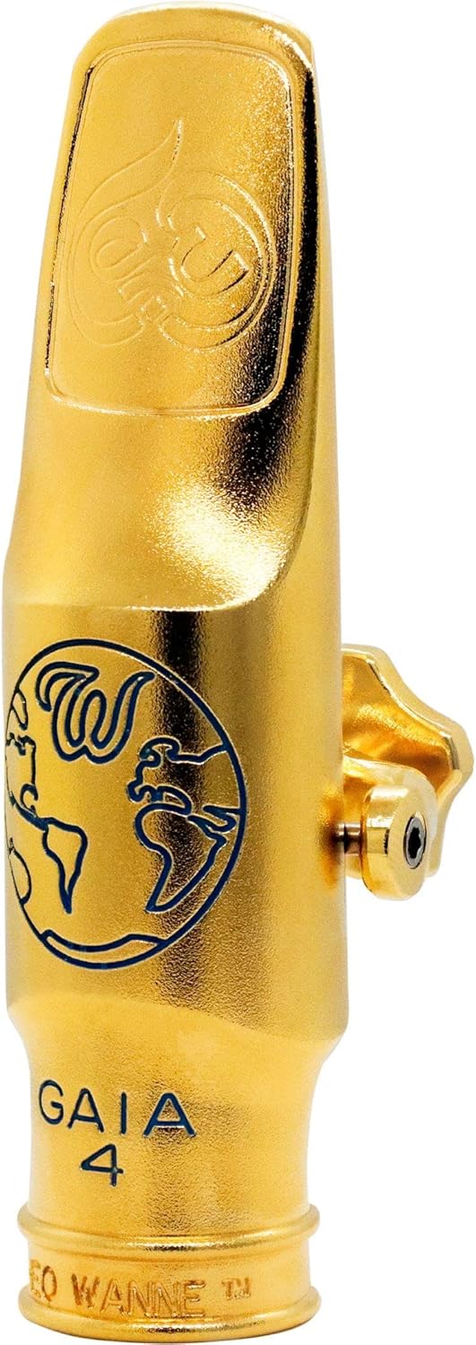 Theo Wanne Vintage Gaia 4 Alto Saxophone Mouthpiece - Roll-Over Shark Gill Baffle - Full, Rich and Fat Traditional Sound – Large Stadium Chamber - Includes Reed Replacer Cap
