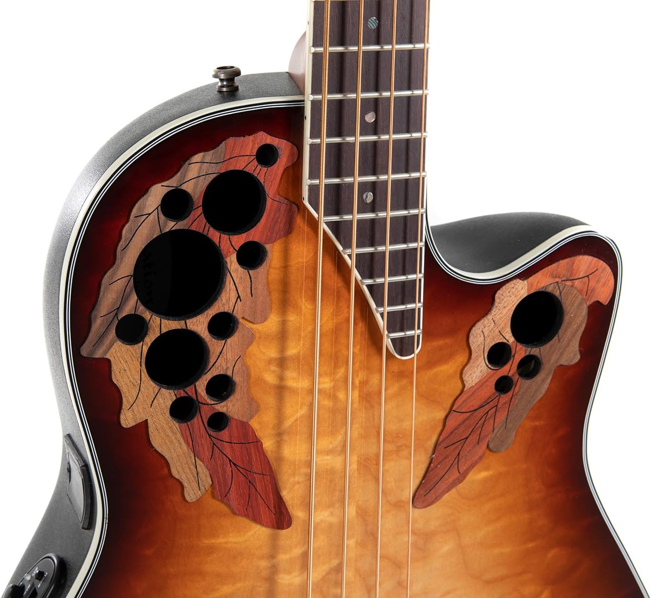 Ovation Celebrity Elite Plus Bass CEB44X-7C Mid-depth Acoustic-Electric - Cognac Burst