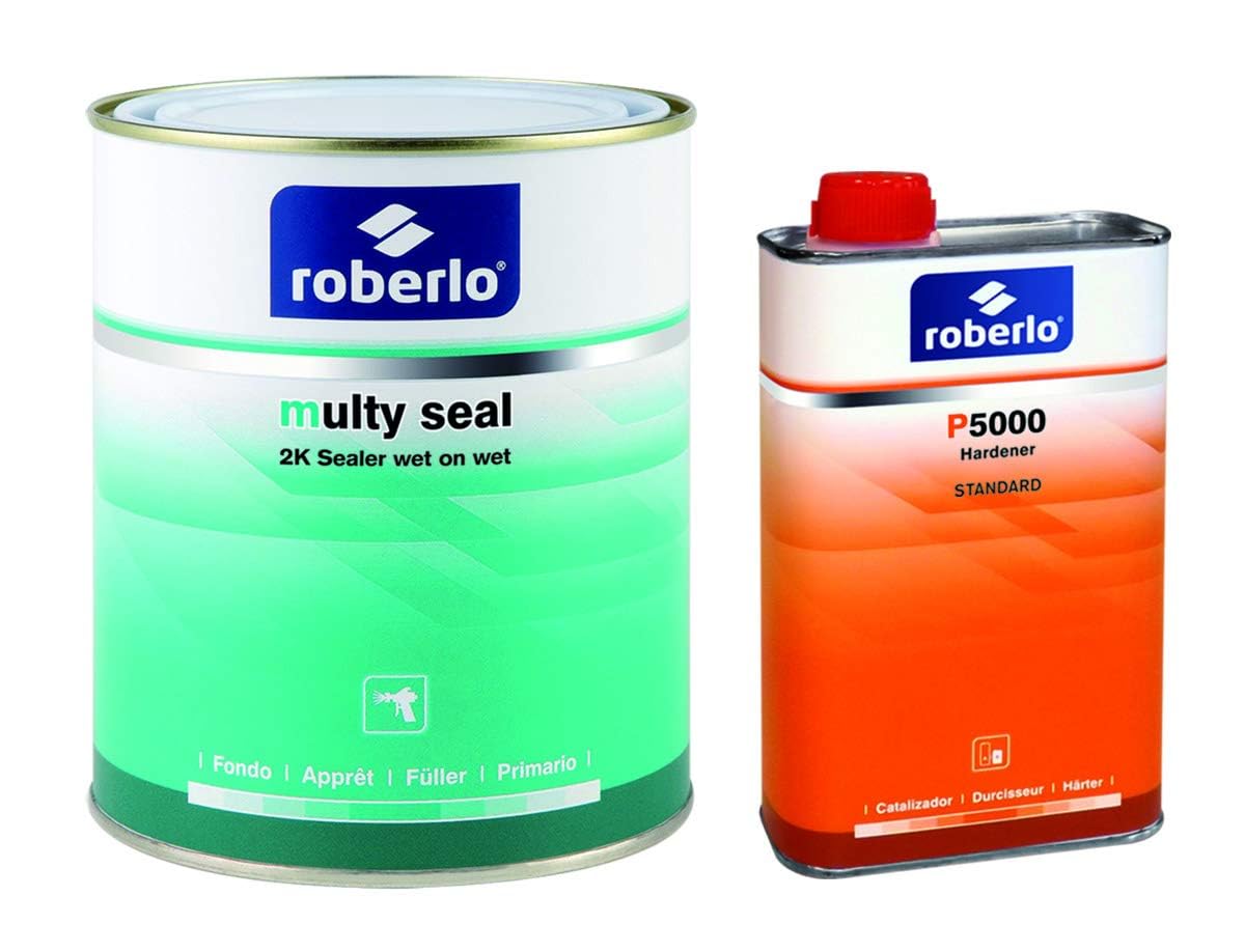 MULTY SEAL Sealer Grey 2K S4-3.78L with P5000 Hardener Standard - 1L Automotive Clear Coat for Superior Finish and Protection, 2-Part System