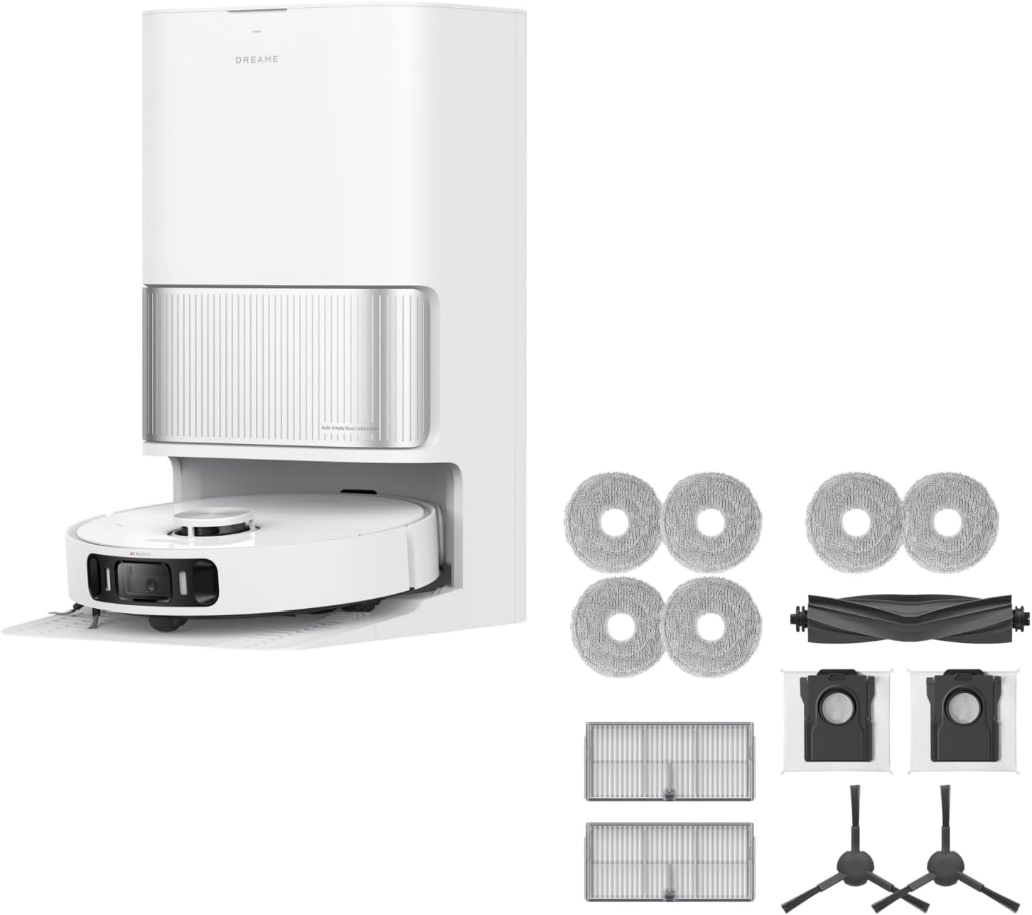 DREAME L40s Ultra AE Robot Vacuum Cleaner (White) and Accessories Kit