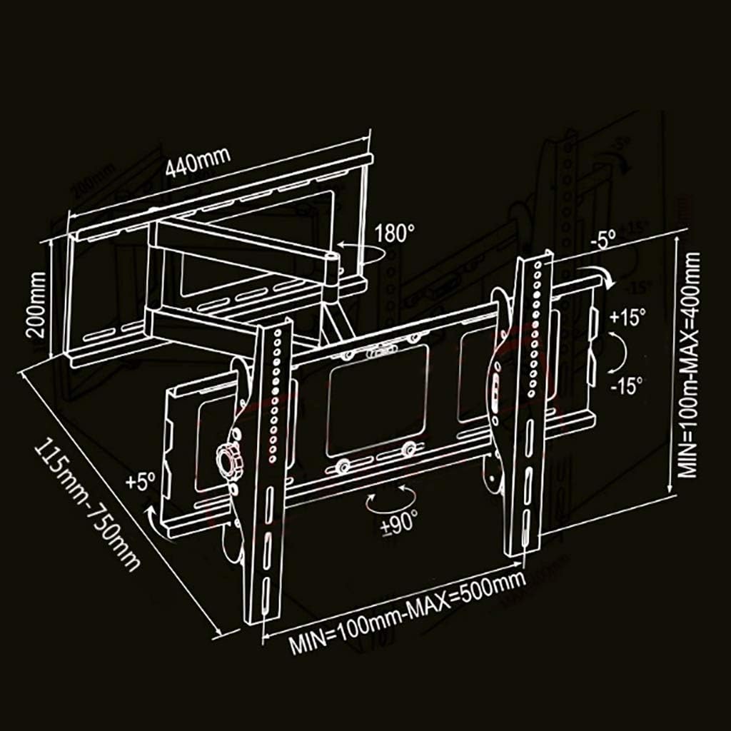 Swivel TV Stand for 32 60 Inch LED TVs Max Load 45kg Adjustable TV Rack with Tilt Wall Mount Bracket