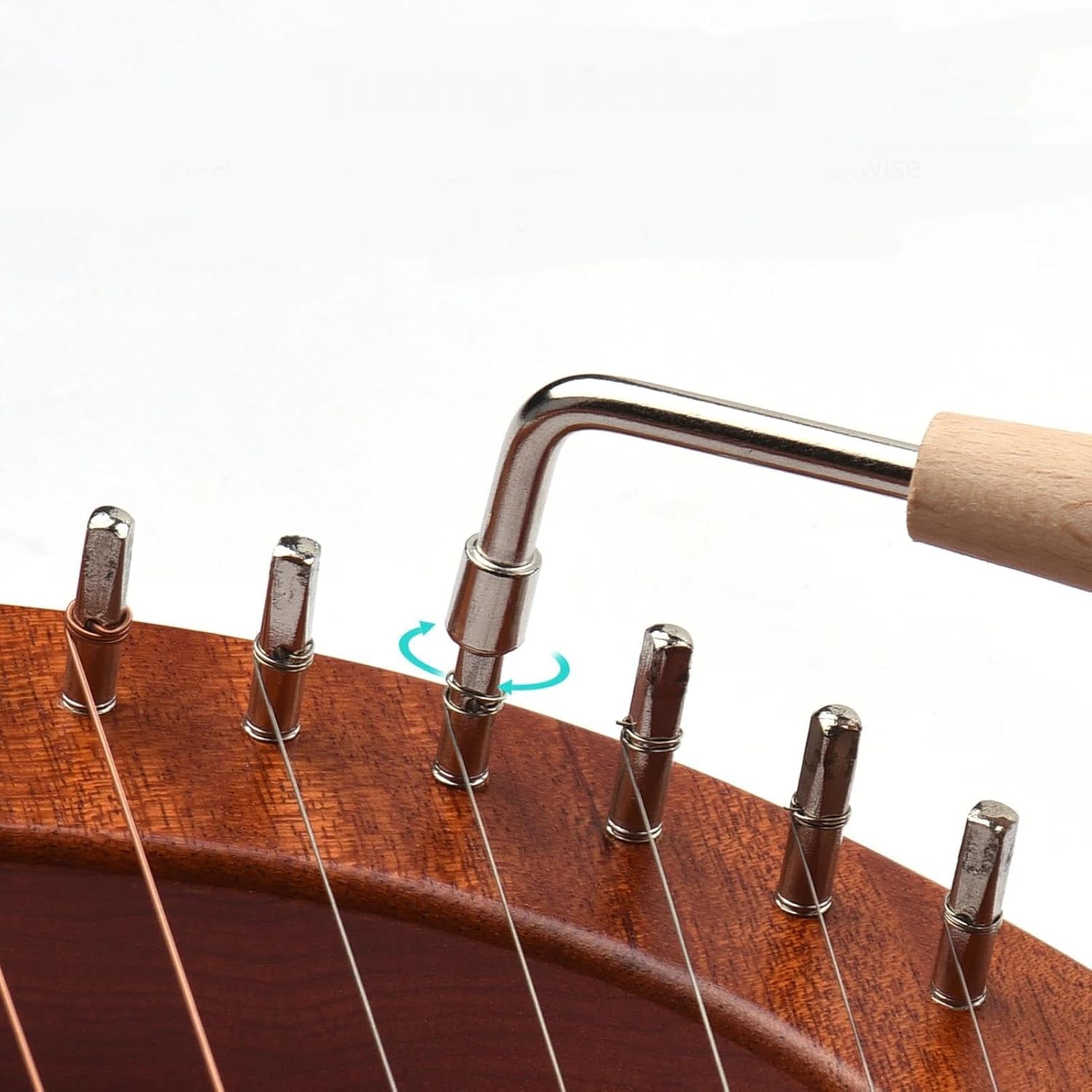 Lyre Harp Set 16-String Wooden Lyre Harp Metal Strings Solid Wood String Instrument With Carry Bag Tuning Wrench