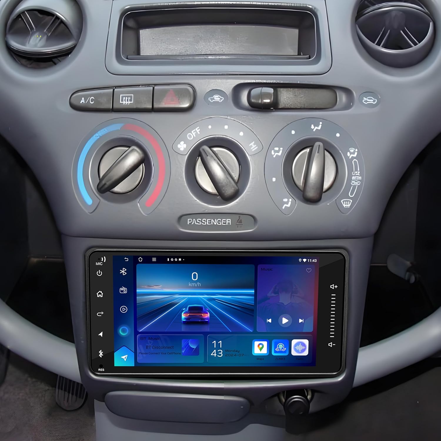 4+64G Car Stereo for Toyota Echo 2000-2005/Toyota Camry 2002-2006, 7