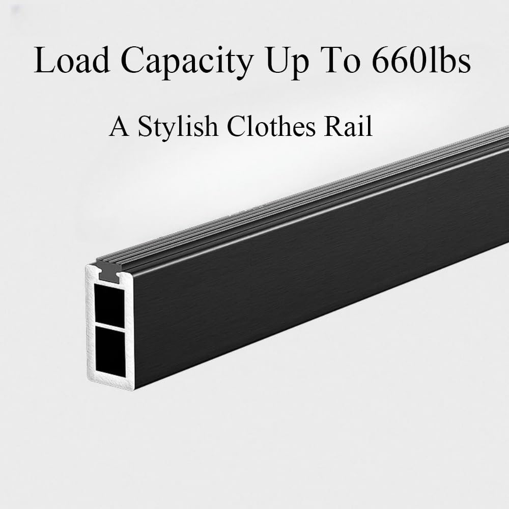 Wcxixo Clothes Hanging Rod Laundry Room Gold Wall Mount Closet Rod Metal Heavy Duty Wardrobe Pole Clothes Rack for Cabinet Corner Laundry Room & Balcony Window Curtain Bar Load 660lbs