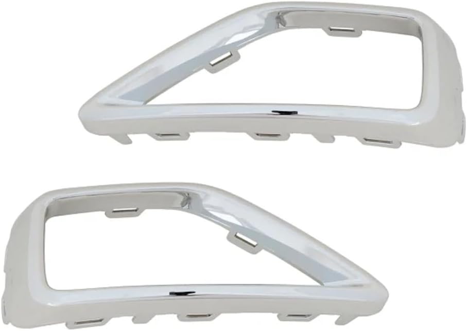For Volkswagen Taos 2022 2023 Bumper Cover Exhaust Trim Driver And Passenger Side | Pair | Rear | Plastic | Chrome | For VW1146114, VW1147114 | 191275919484, 2GJ807833A2ZZ, 191275919491, 2GJ807834A2ZZ