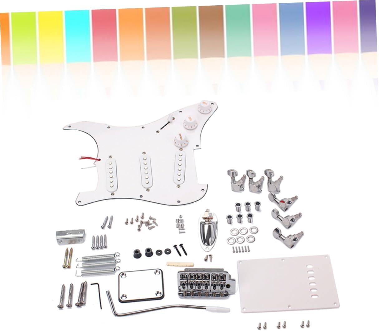 Electric Guitar Kit Diy Full Accessories Set Style Tremolo Bridge Electric Guitar Kits for Diy Enthusiasts