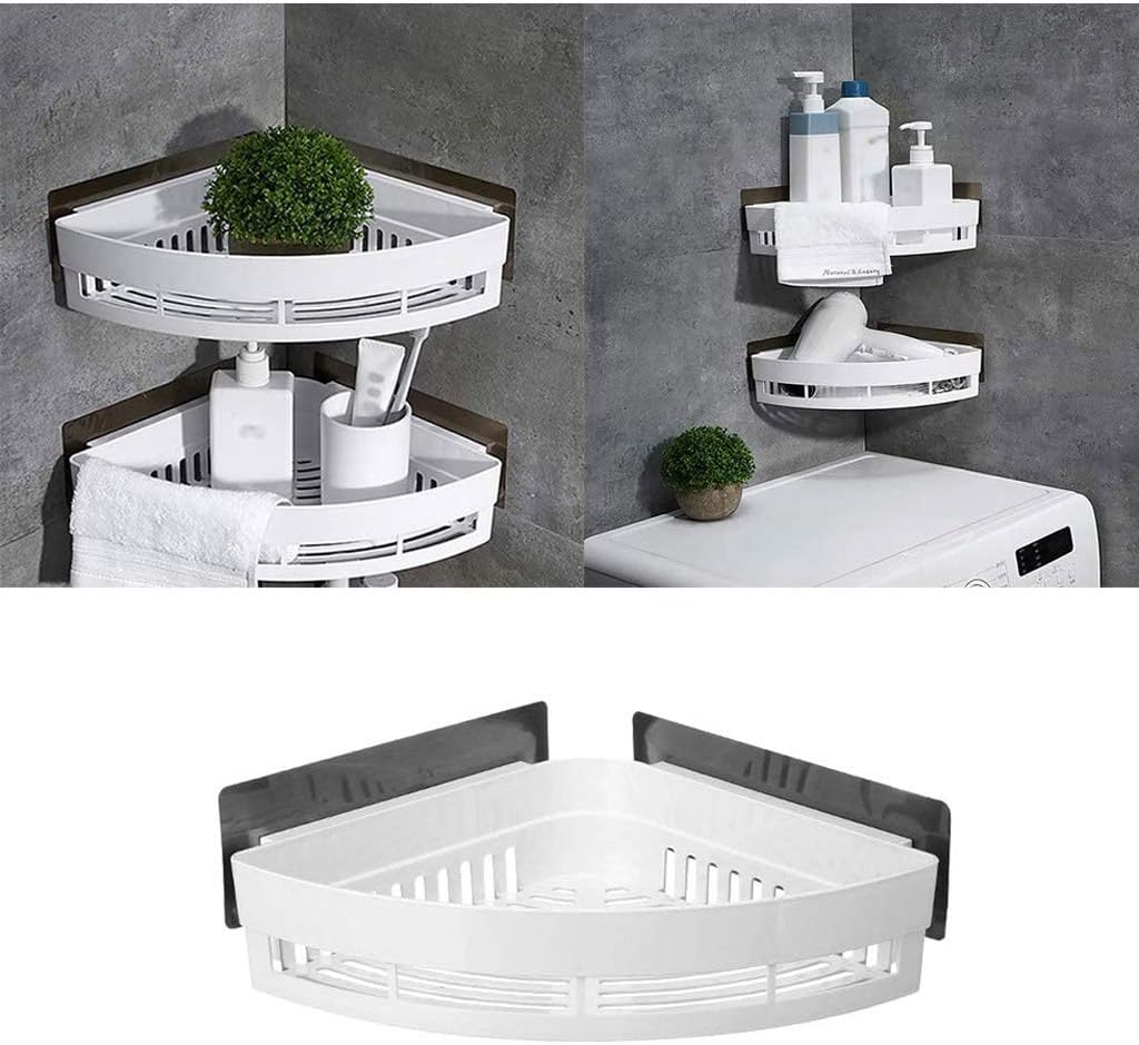 Suction Wall Triangle Corner Shower Shelf,Wall Mounted Bathroom Shelf,No Drilling,Shampoo Storage Shelf