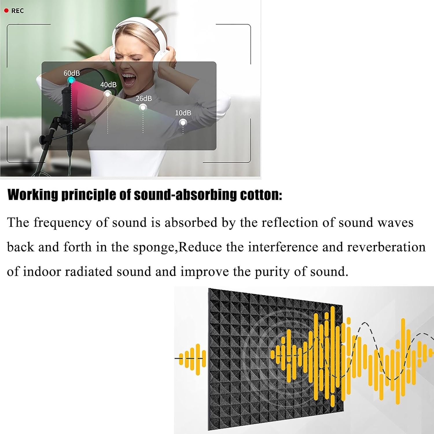 Desktop Soundproofing Cover, Microphone Isolation Cover, Portable Home Recording Studio, for Studio, Office (Red)