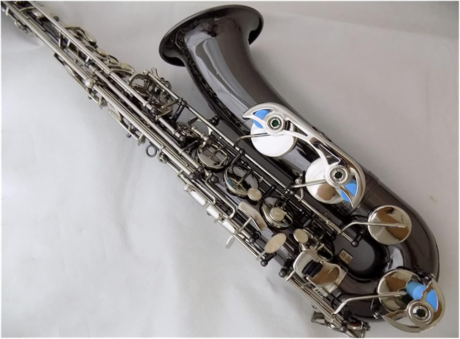 Yellow Brass C Melody Saxophone with Case Black Nickel Sax Musical Woodwind Instruments Saxophone Straight