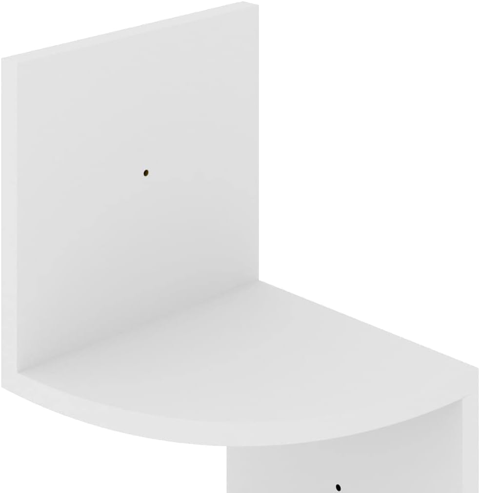 Wall Corner Shelf,Display Shelves,Corner Kitchen Shelf,Wall Mount Shelf,Bathroom Wall Shelf Organizer,Bedroom, Living Room, Bathroom, Kitchen,White 7.5