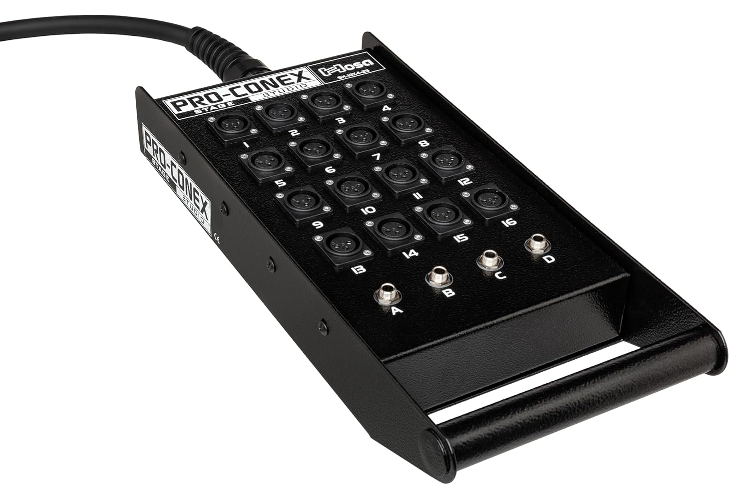 Hosa SH-16X4-25 Pro-Conex Stage Box Snake, Hosa 16 x XLR Sends and 4 x 1/4