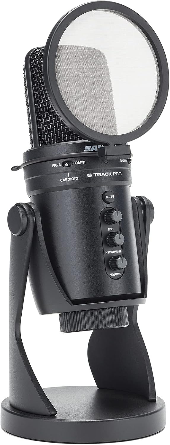 Audiosavings Bundle: Samson G-Track Pro Studio USB Condenser Microphone Mic+Built in Audio Interface Bundle with Samson Pop Filter for G-Track Pro Studio USB Condenser Microphone (2 Items)