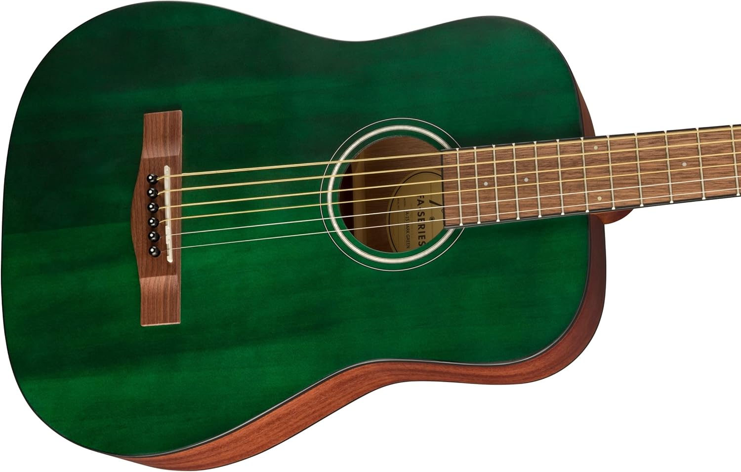Fender FA-15 3/4 Scale Steel String Acoustic Guitar, with 2-Year Warranty, Green, with Gig Bag