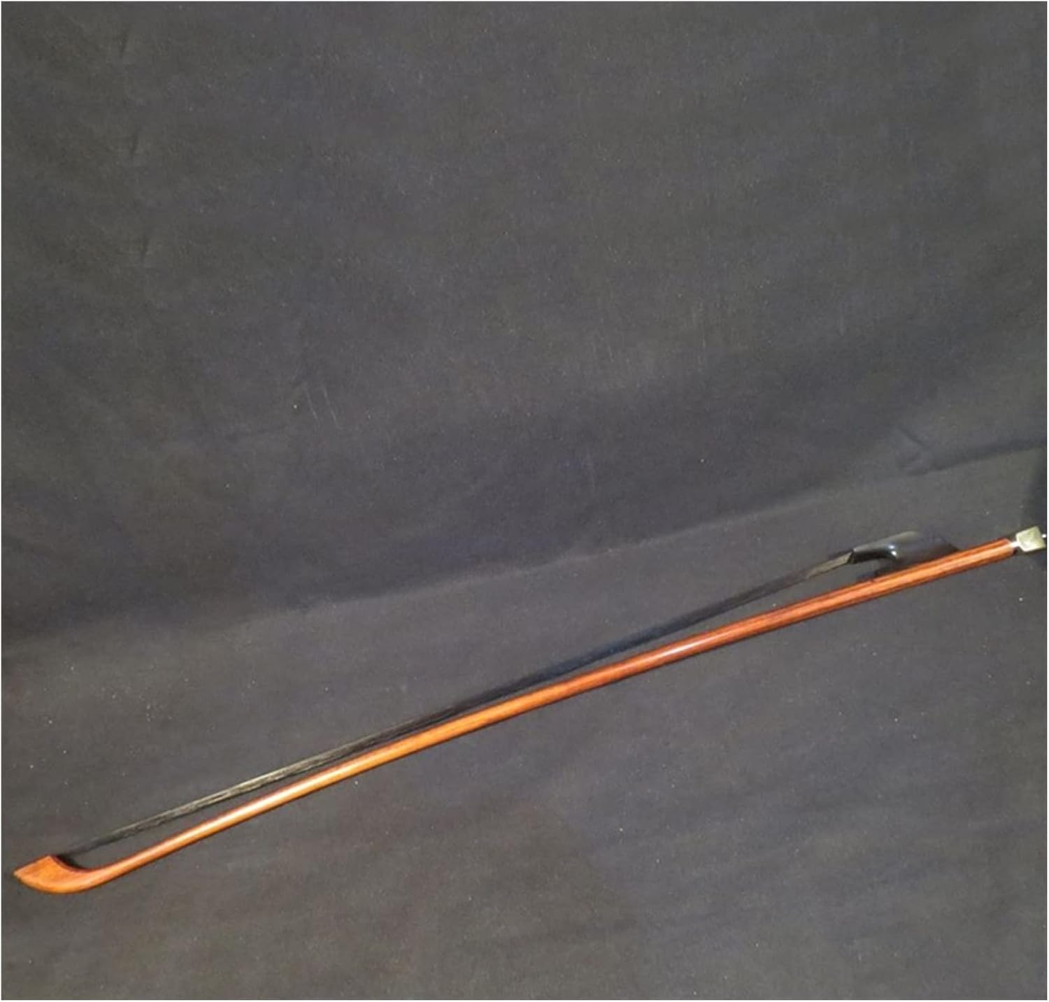 TSTS Letterwood 3/4 Bass Bow Brass Screws Black Horsehair Full Size Violin Bow