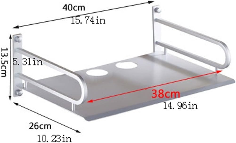 Floating Shelf Bracket Floating Wall Mount Shelf, Wall Mount Shelves, Floating Shelf Wall-Mounted TV Stand, Floating Cable Box Shelf Shelves Bracket (Color : A)