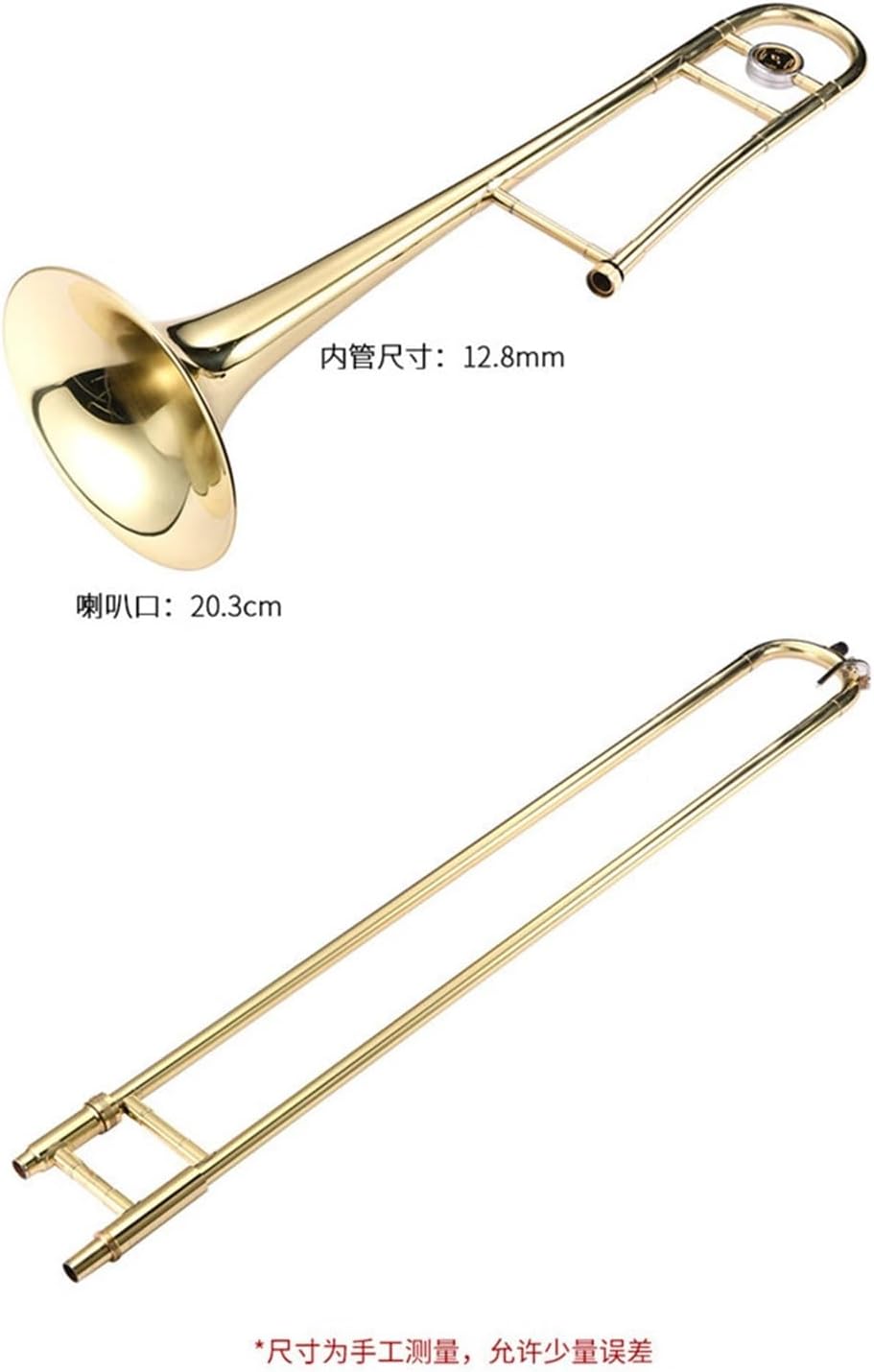 Professionals euphonium Tenor Trombone Brass Lacquered Gold Brass Instrument Alto Trombone Professional Performance Practice(Alto)