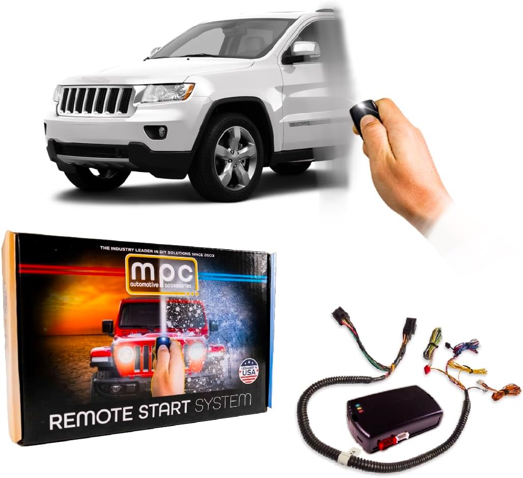 MPC Factory Remote Activated Start Compatible with 2011-2013 Jeep Grand Cherokee |Gas| |Push-to-Start| Plug N Play - Uses Factory Remotes - Premier USA Based Tech Support