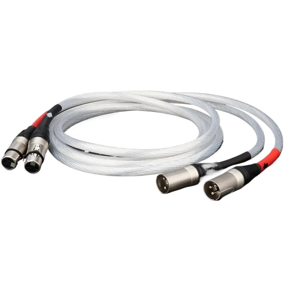 Cable Pure Silver Plated 5N OCC Audio Cable 2 XLR Male to 2 XLR Female Pl>UG*s Balance Line Color(300cm)