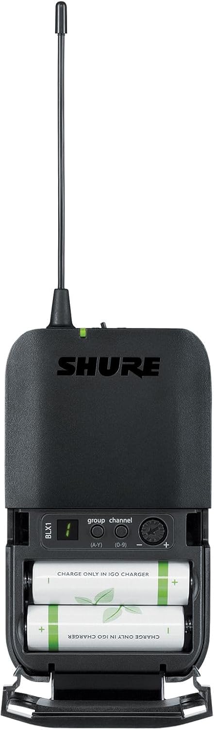 Shure BLX14/SM31 Wireless Microphone System for Fitness and Aerobics - 14-Hour Battery Life, 300 ft Range | Includes SM31FH Fitness Headset Mic, Single Channel Receiver | H11 Band (BLX14/SM31-H11)