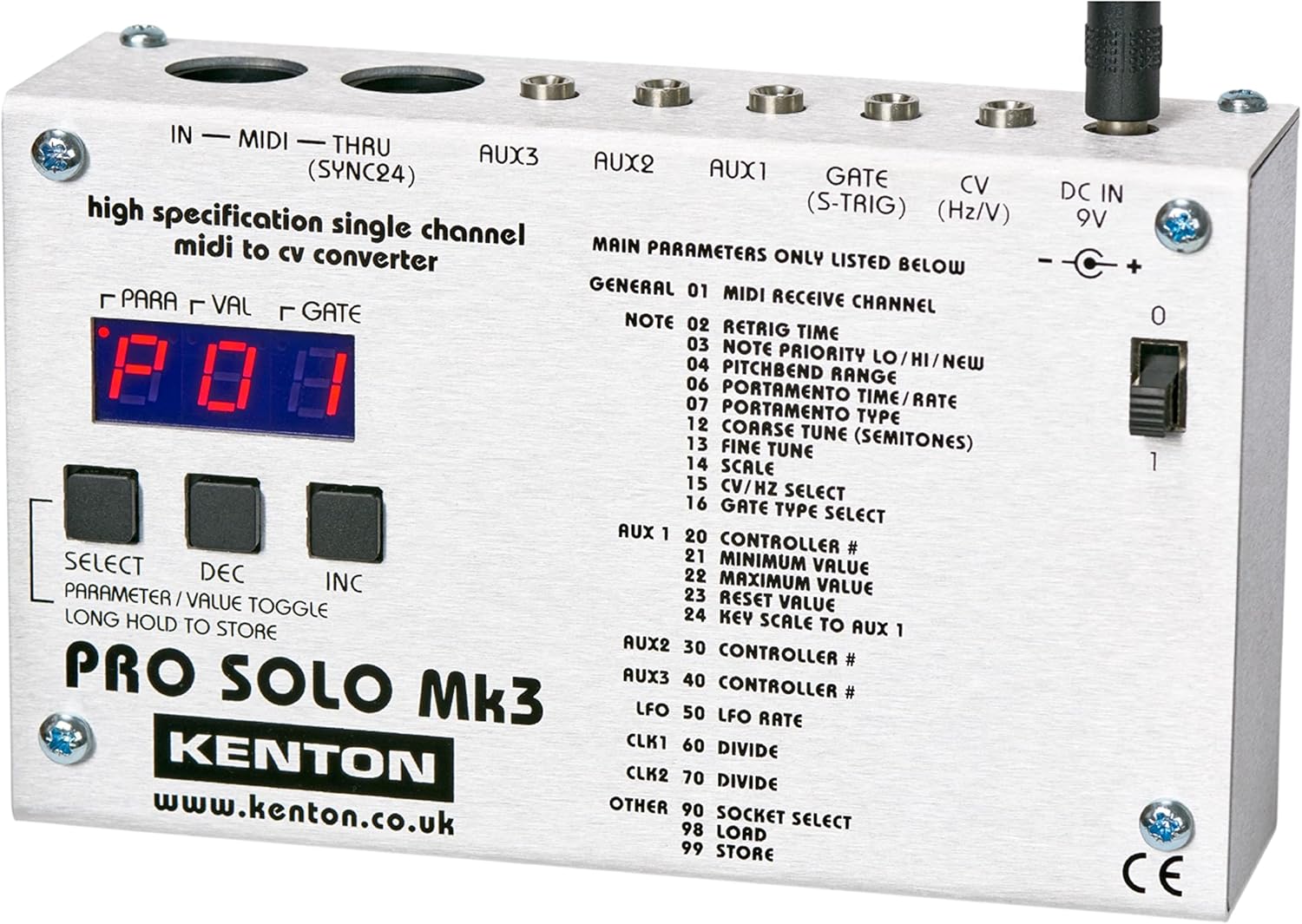 Kenton Pro Solo Mk3 Single-channel MIDI to CV Converter