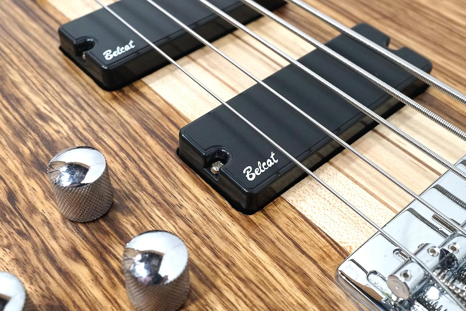 Left-handed 5 String Electric Bass Guitar Millettia Laurentii+Okoume body maple