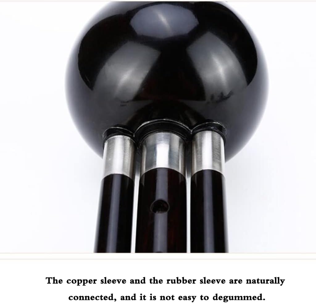 Flutes Musical Instruments Ebony Cucurbit B-Flat C-A Playing Instrument Traditional Musical Instruments for Beginners with Chinese Knot and Box Tonal Beauty (Color : Black, Size : G-Key)