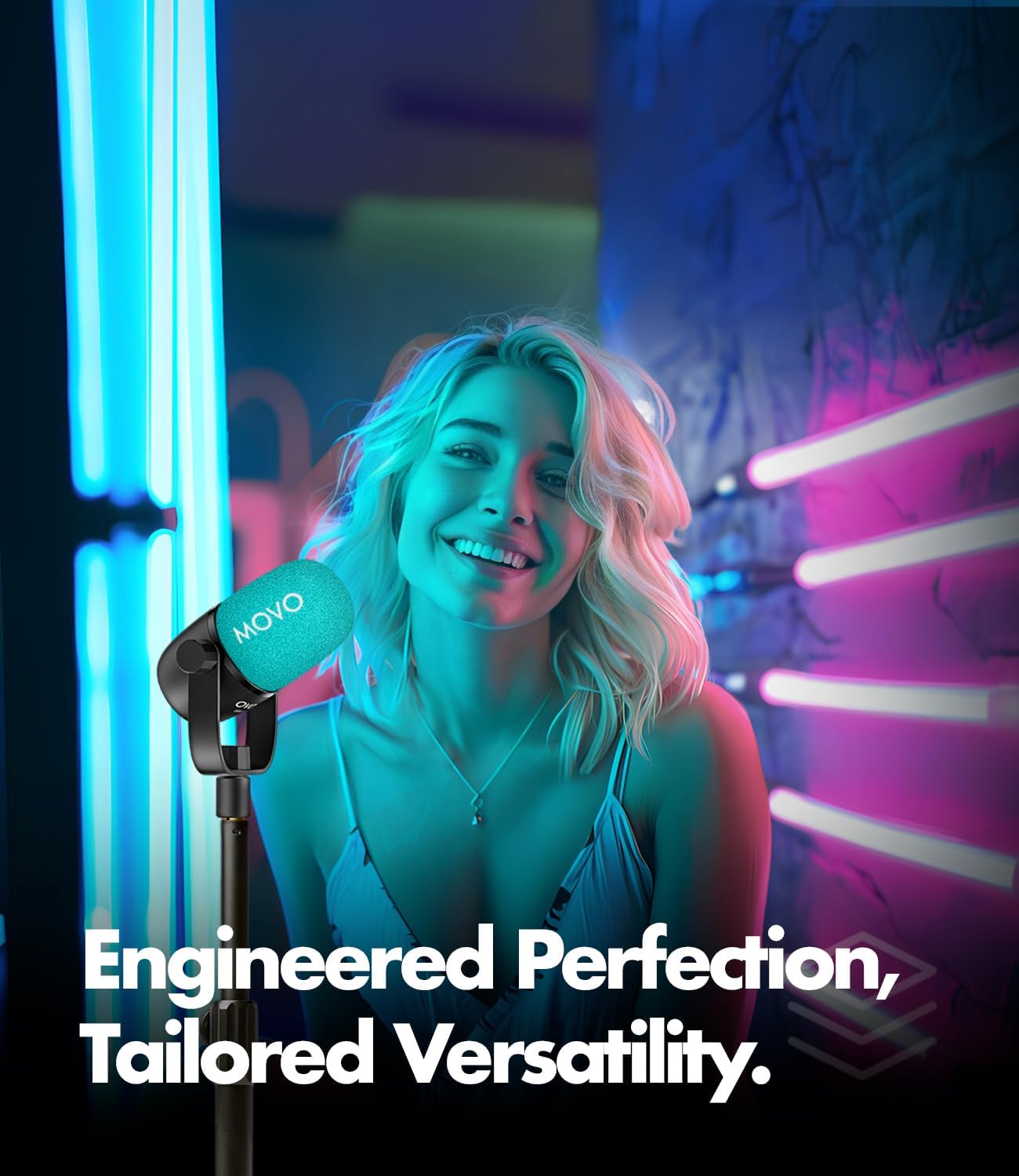 Movo Podcast Equipment Bundle for 2 with USB Audio Interface and 2 CastMic Dynamic Podcast Microphone Bundle with Mic Stands for Podcasting, Streaming, and Musicians - Podcast Kit for Computers