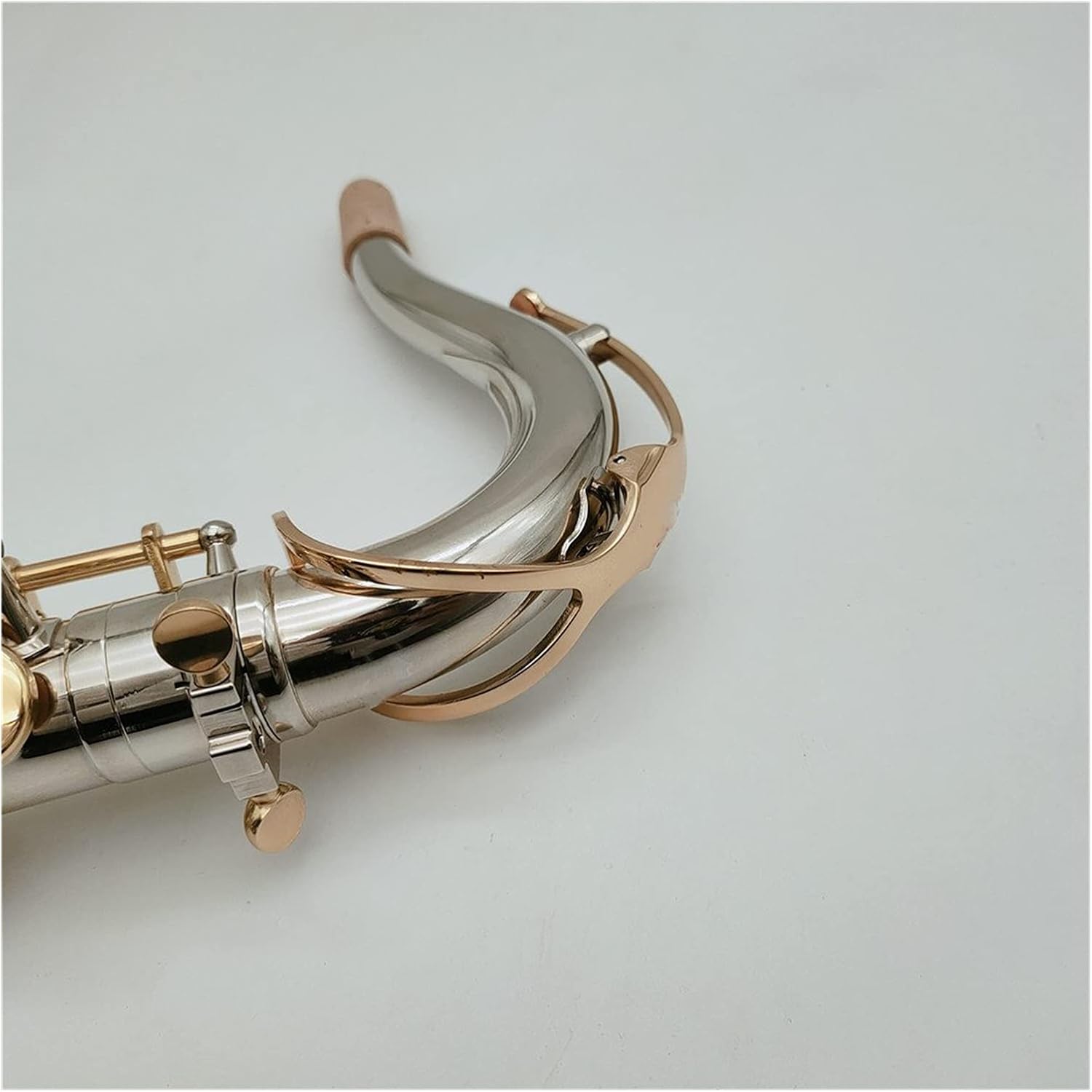 Sax Beginners Kit Nickel Plated Gold Keys Tenor Saxophone Bb Tune Woodwind Instrument with Case Mouthpiece Wind Instrument (Color : Light Grey)