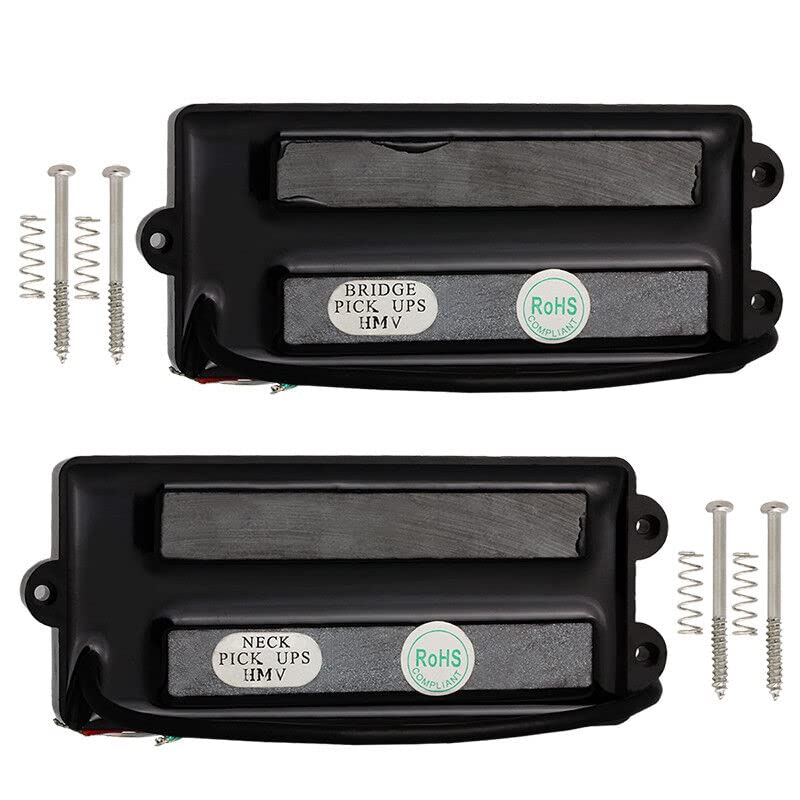 5 String Bass Guitar Pickups for Musicman Electric Bridge Neck Black
