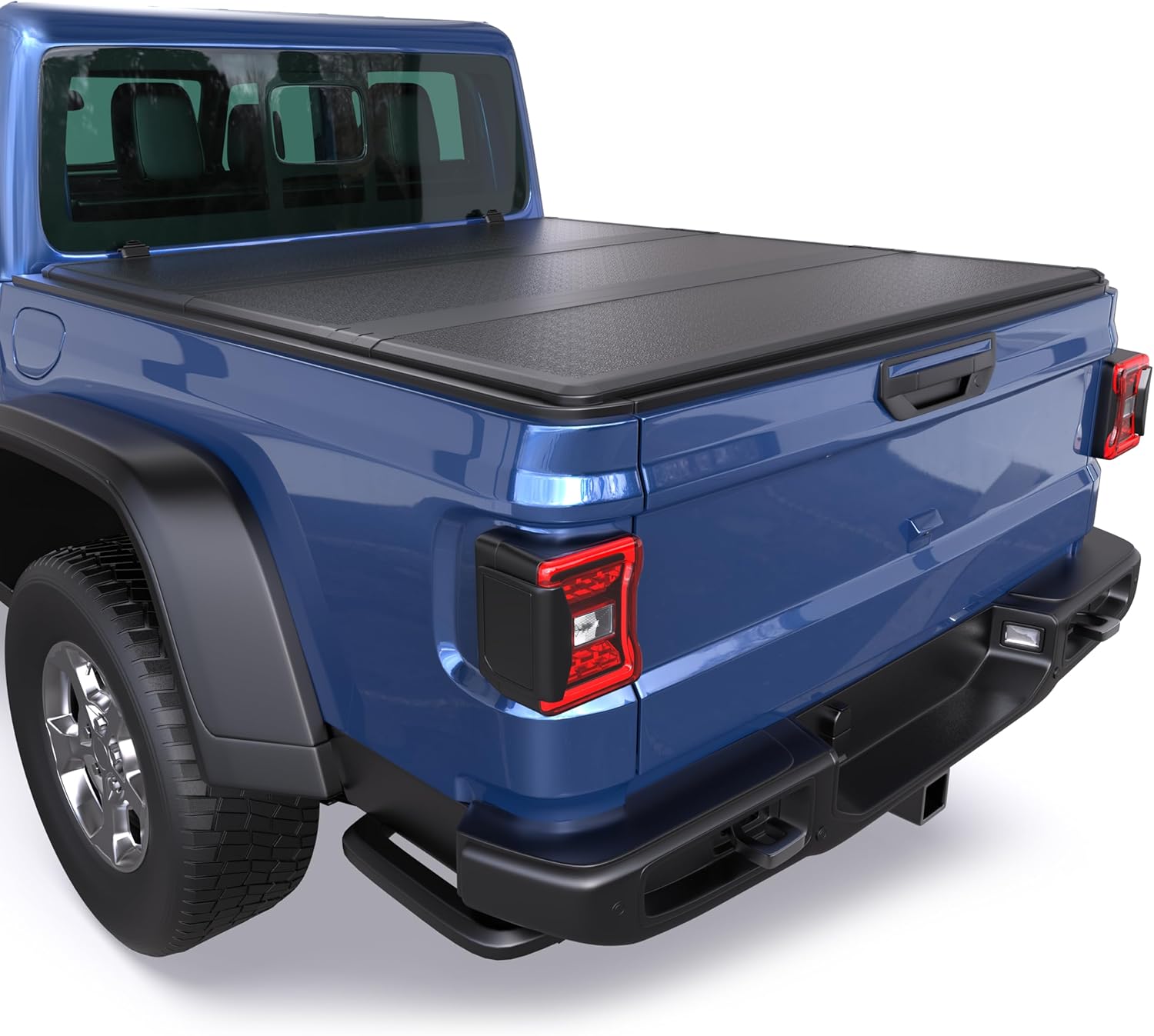 Fiberglass Tri Hard Tonneau Cover Compatible for 2020-2026 Jeep Gladiator FRP Truck Bed Cover w/o Utility Track System | Fleetside 5 FT Bed On Top 60 inch