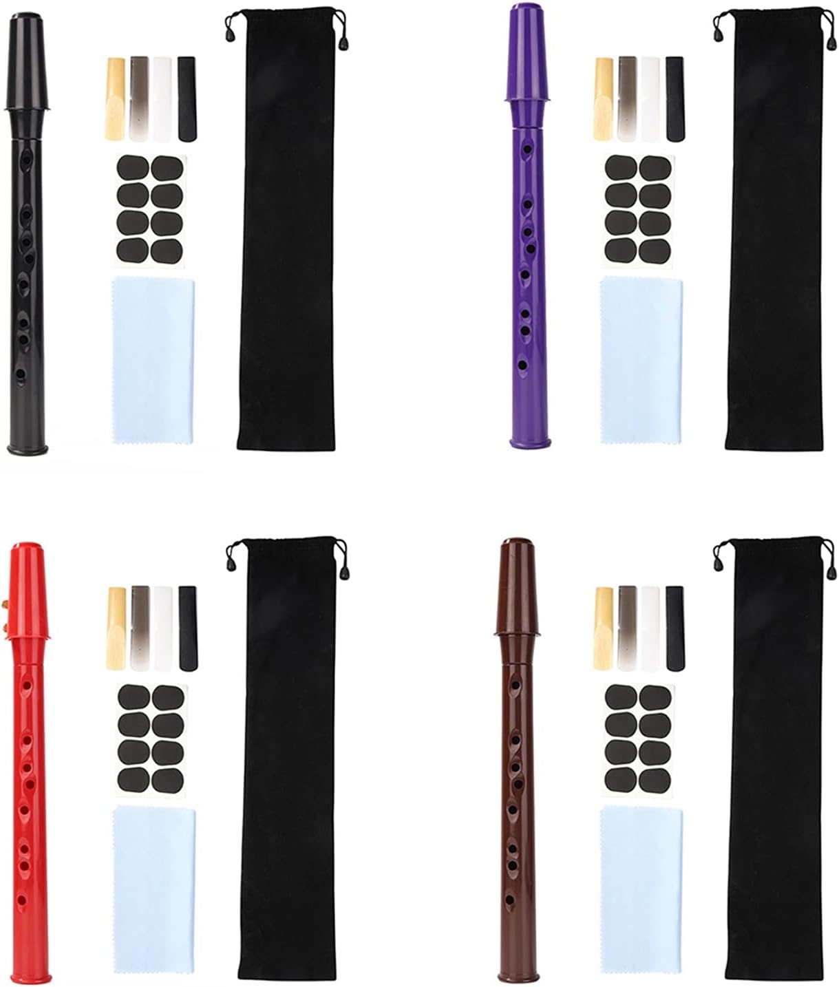 Sax Beginners Kit 8-Hole Pocket Sax Mini Portable Saxophone Little Saxophone with Carrying Bag Woodwind Instrument Musical Accessories Wind Instrument