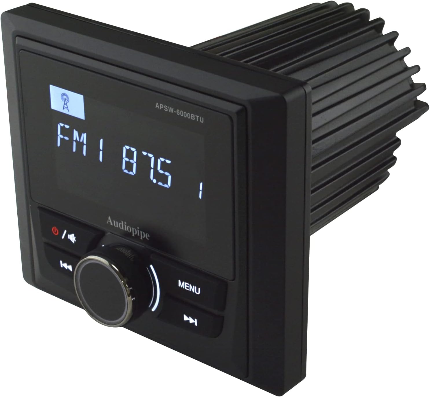 APSW-6000BTU - Audiopipe - 3” Multimedia Marine Head Unit with High Definition Positive LCD Display