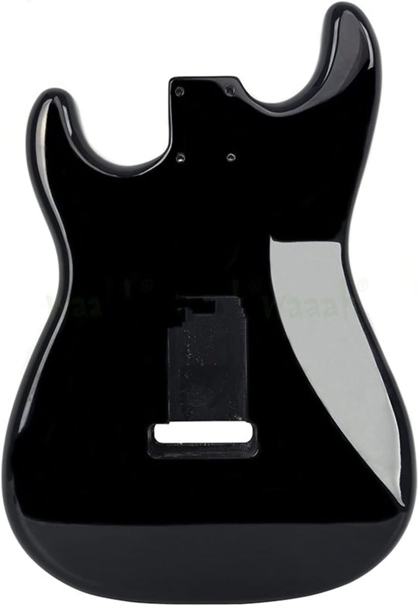 FLFL Alder Wood SSS Pickup Guitar Body in Black Color Unfinished Guitar Kit