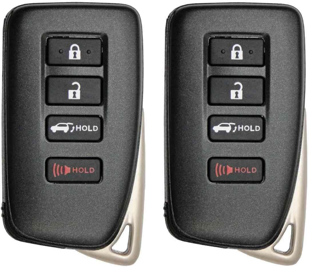 Replcament Smart Key Fob Compatible with Lexus RX350 2016-2020 FCC HYQ14FBB Part Number 89904-0E160 899040E160 Pack of 2