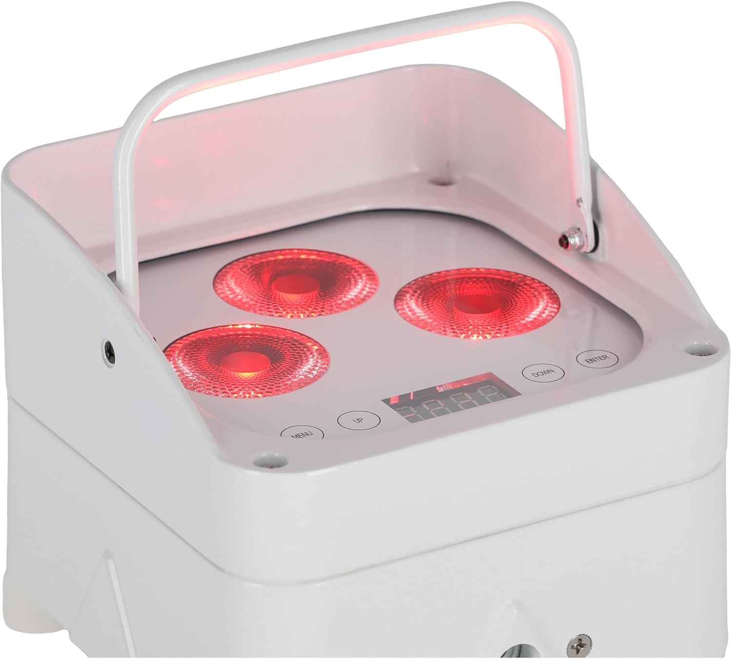 Rockville Wet PAR 50 White 25W Waterproof Battery DJ Light, RGBWA+UV LEDs, Wireless DMX, RF Remote, Long Battery Life, for Outdoor Events and DJs