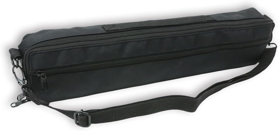 Red Solid Wood Flute Case Carrying Case For Flute Protection 16 Hole /17Hole Flute Case With Adjustable Shoulder Strap Soft Bag Flute Storage Flute Woodwind Instrument Accessories (17 hole)