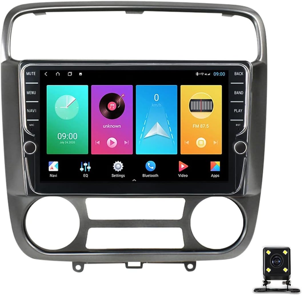 Car Stereo Compatible with Apple Carplay, 9 Inch Double Din Car Stereo with Bluetooth, Touch Screen Car Radio MP5 Player for Honda Stream 2000-2004 with Backup Camera