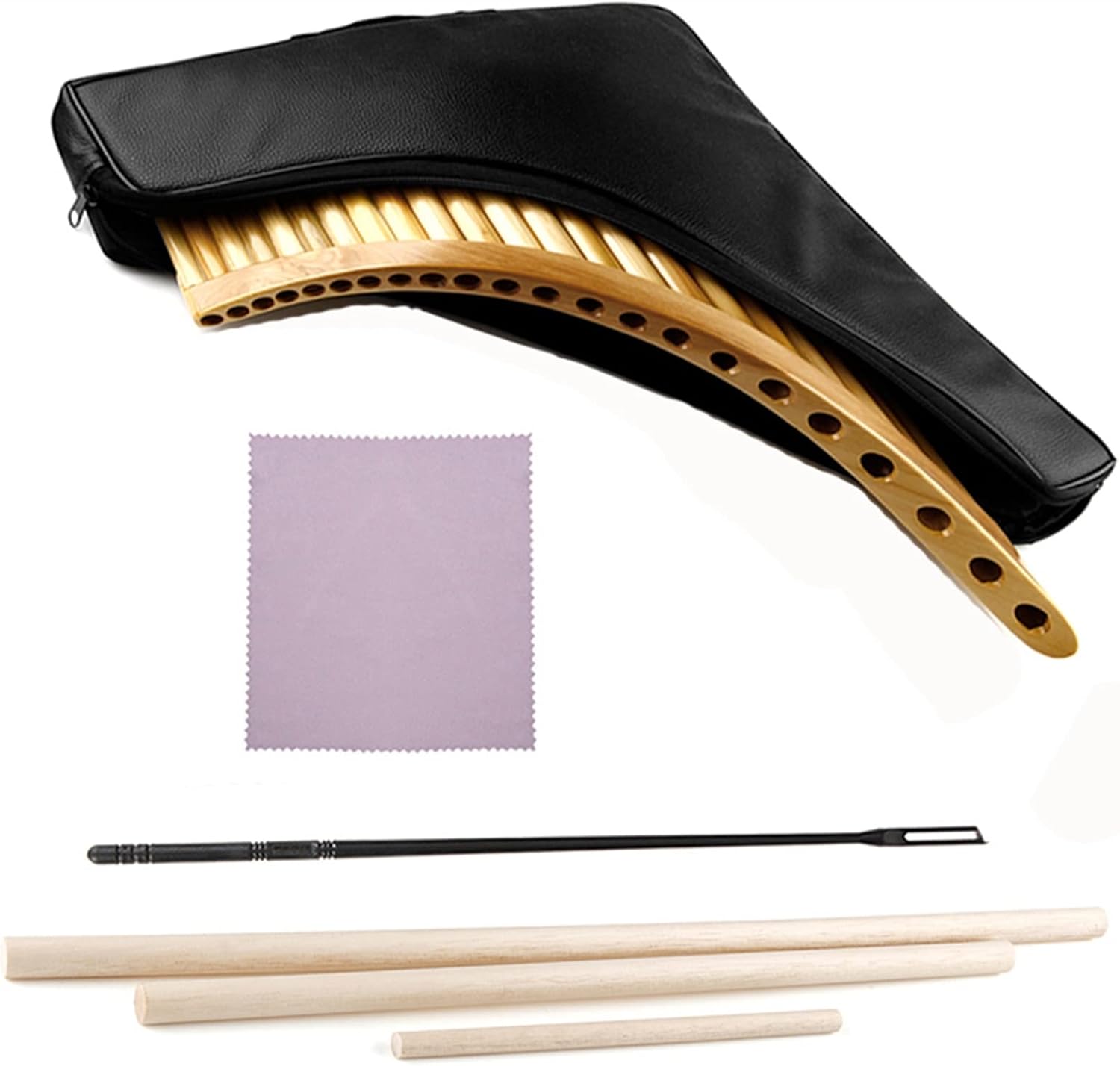 Hand Made 22 Pipes C Key Pan Flutes Bamboo Woodwind Musical Instrument Pan Pipe