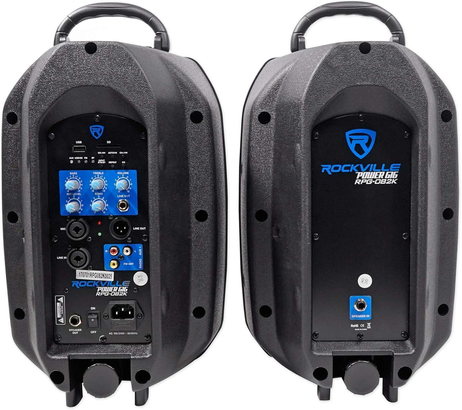 Rockville RPG082K Bundle: Dual 8