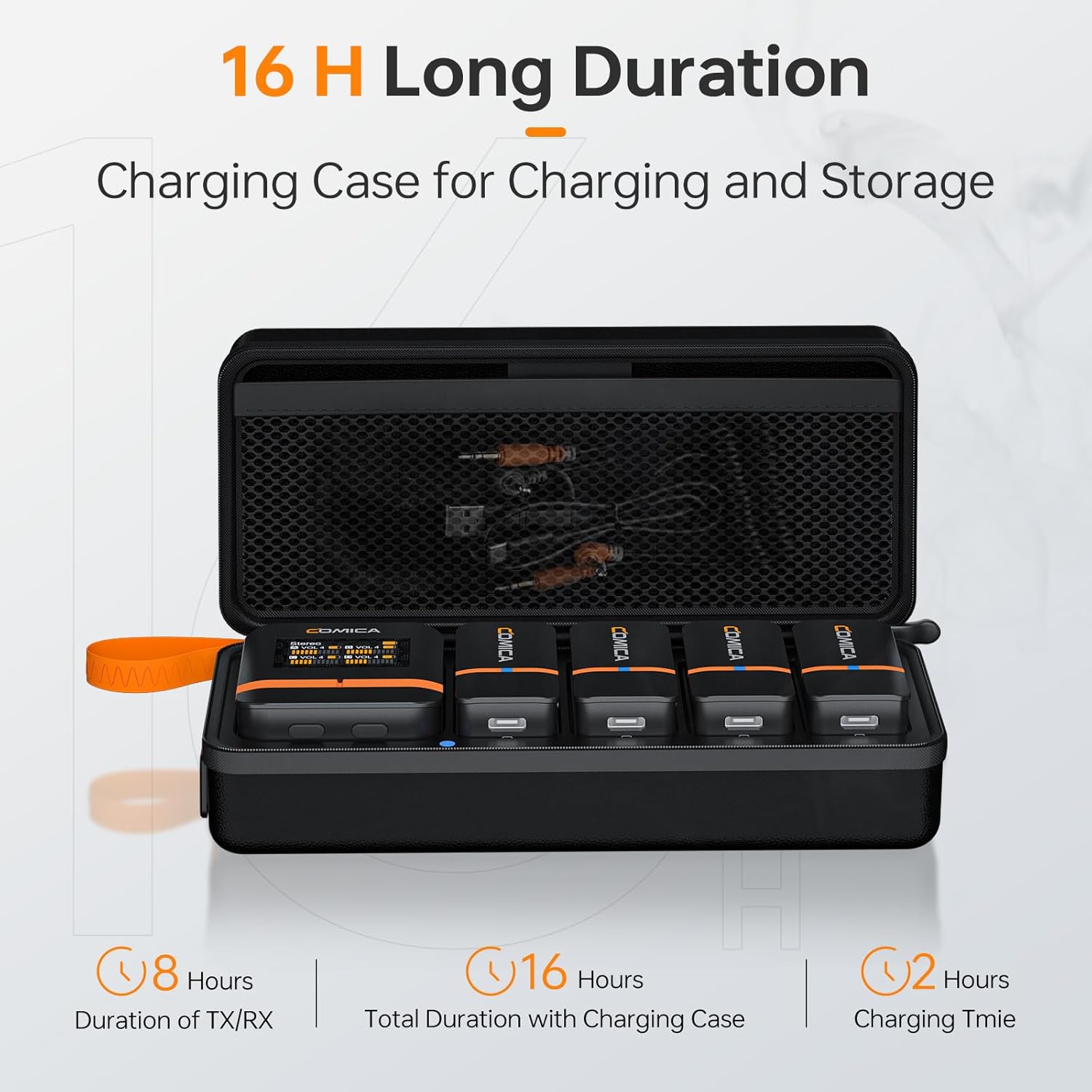 COMICA Vimo Q 4 Channel Wireless Lavalier Microphone System with Noise Reduction, 4 Audio Tracks Output, 656ft Range, Wireless Mic for Cameras iPhone Android,Wedding/Video Recording/Livestream