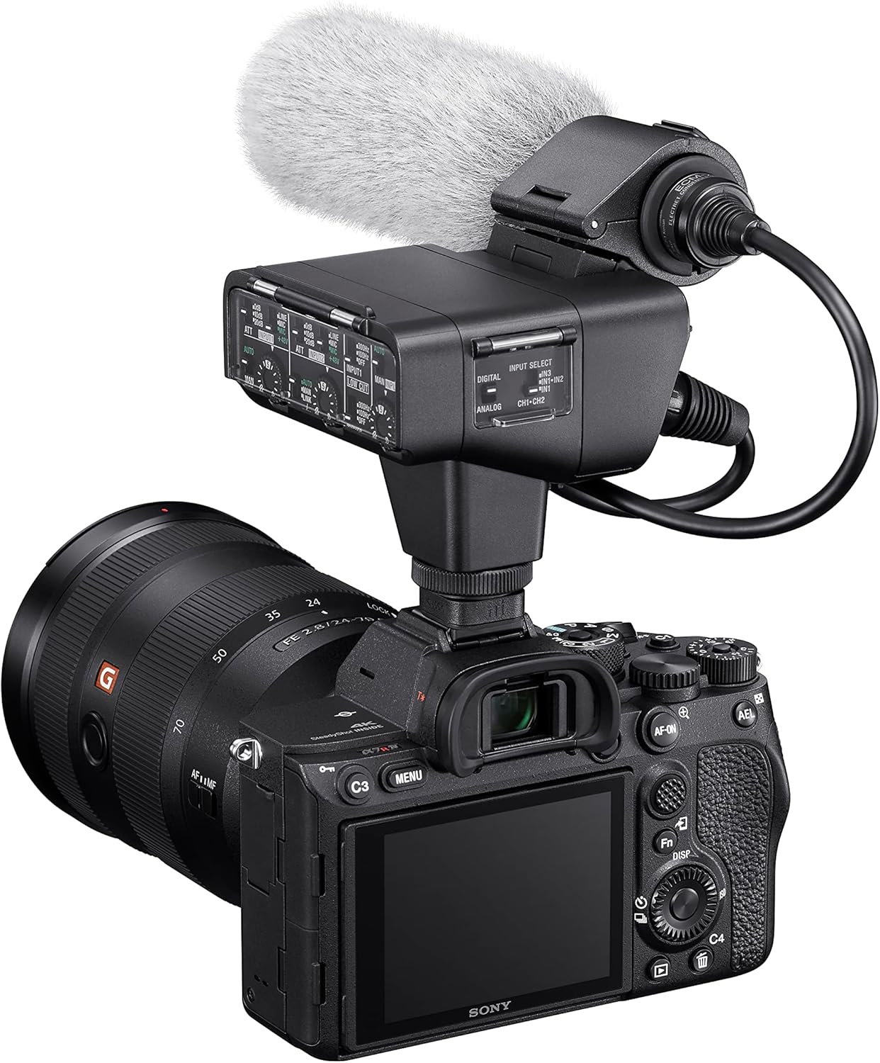 Sony XLR-K3M Digital XLR Audio Adapter Kit with Shotgun Microphone – for Alpha Cameras with Multi Interface Shoe – Pro Sound Quality