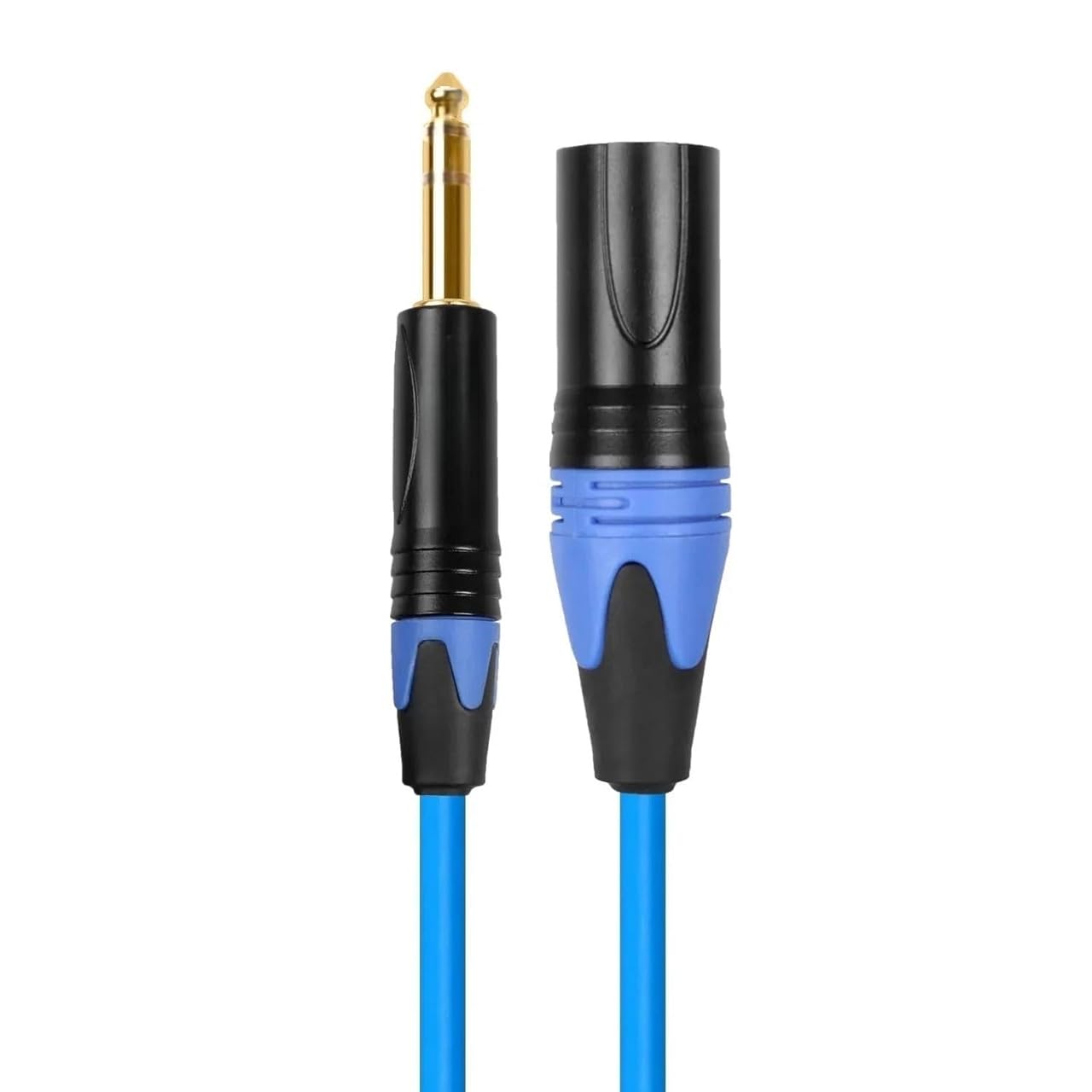 Microphone Cable XLR 3-Pin to Ja-ck 6.5mm Mic Lead Aux Cord TRS 6.35 mm/6.5 mm Male to XLR Male Cord for Amplifier(Blue,15m)